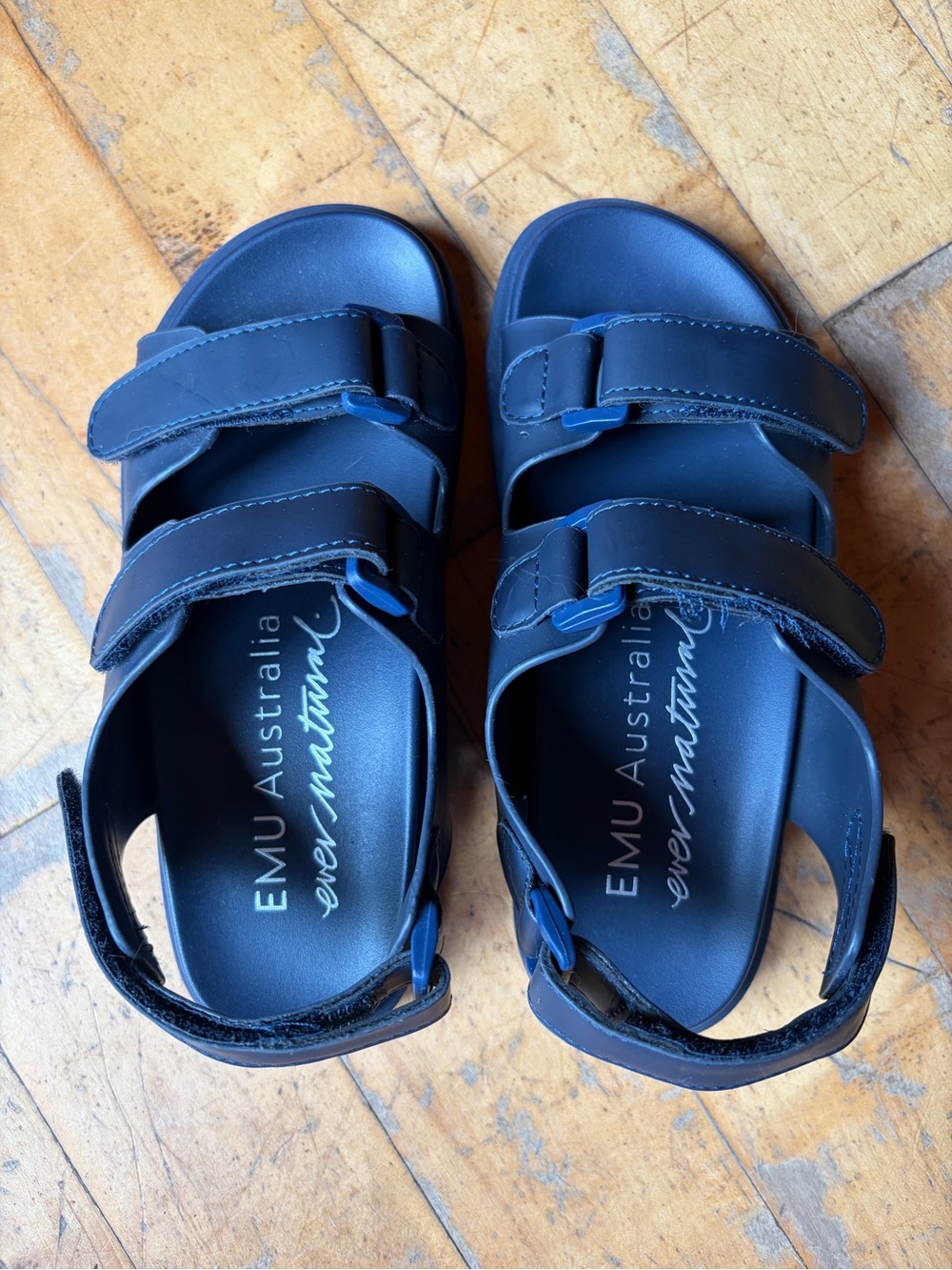 EMU Australia Navy waterproof Adjustable Sandals Never Worn! Child’s shoe